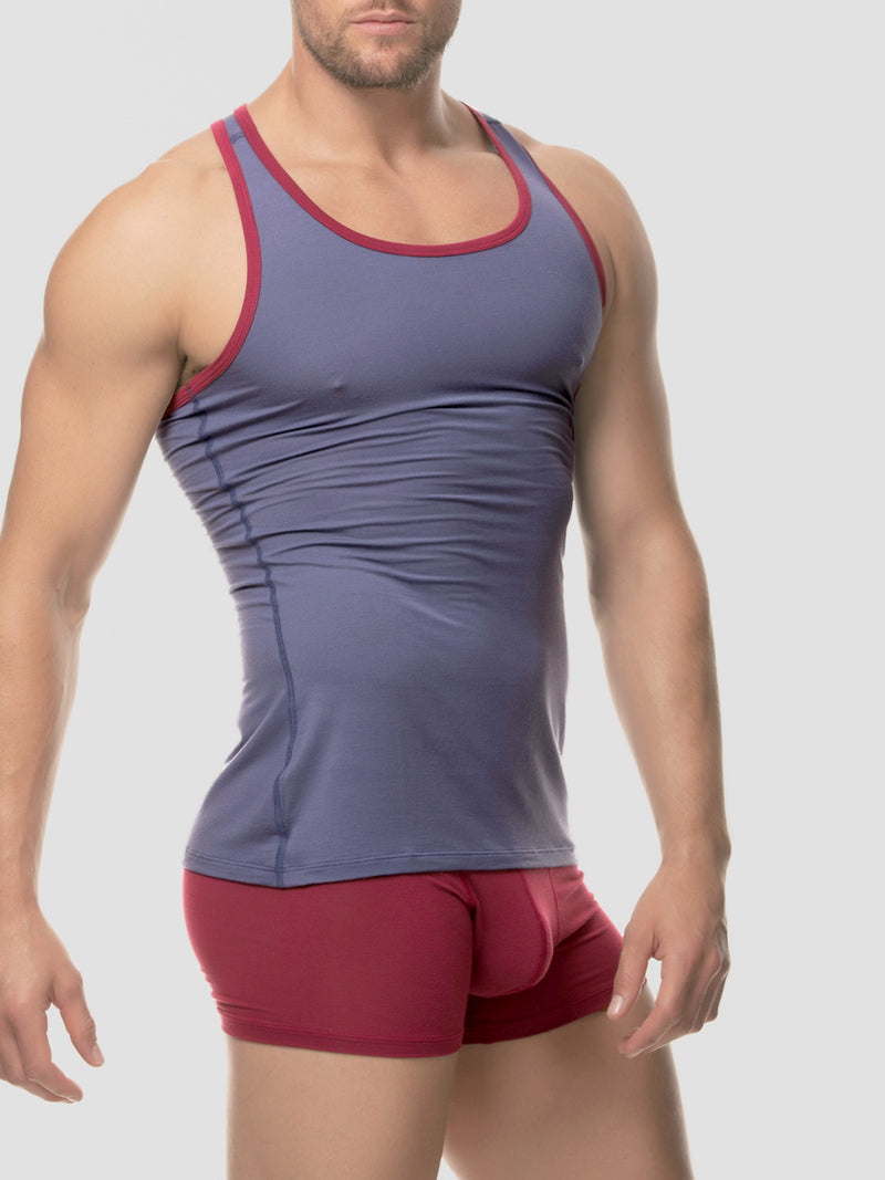 Men's Tank Top - Slate/Plum