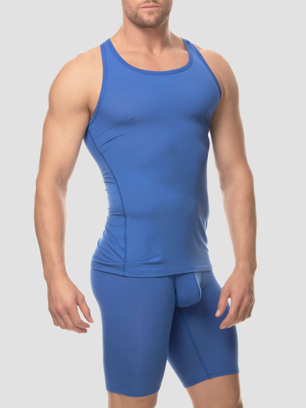 Men's blue modal tank top