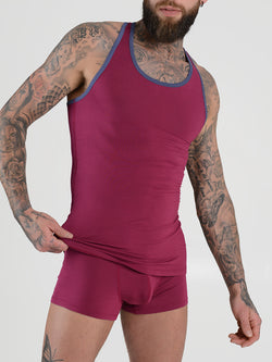 Men's red modal tank top