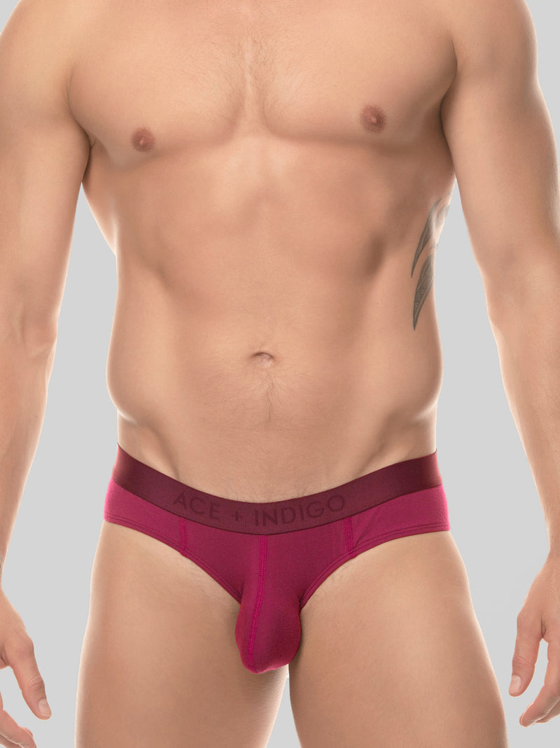 men's red modal brazilian bikini briefs