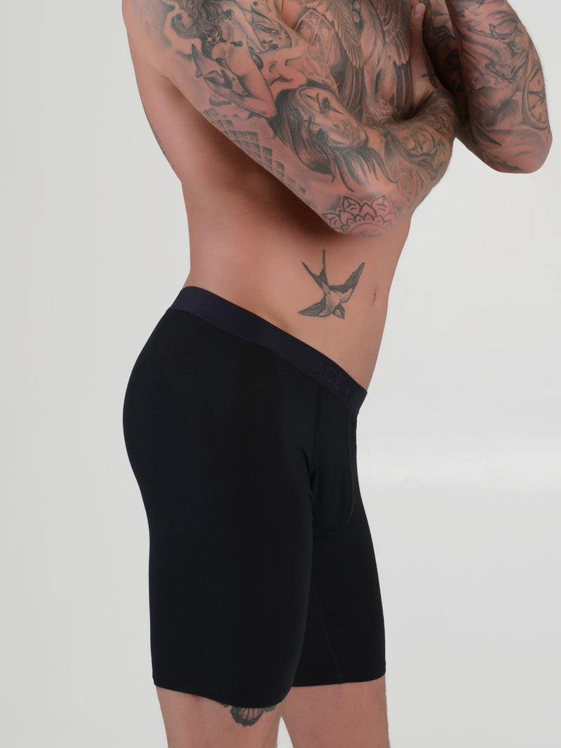 men's black modal logo band boxer briefs