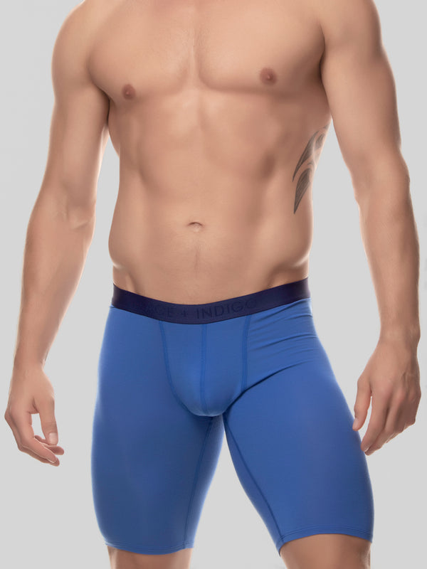 men's blue modal logo band boxer briefs