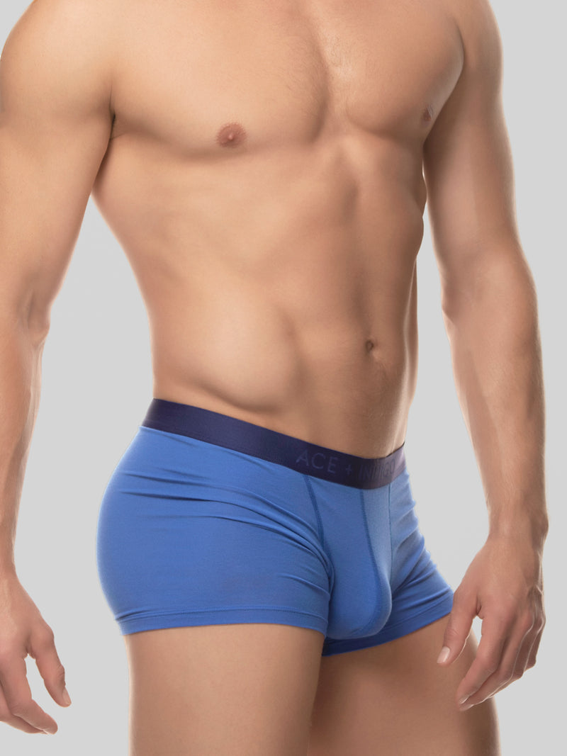 men's blue logo band trunk boxers